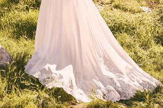 Vestidos de novia manga larga elegantes, de estilo boho