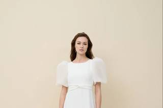 vestidos de novia para mujeres maduras: con manga corta farol