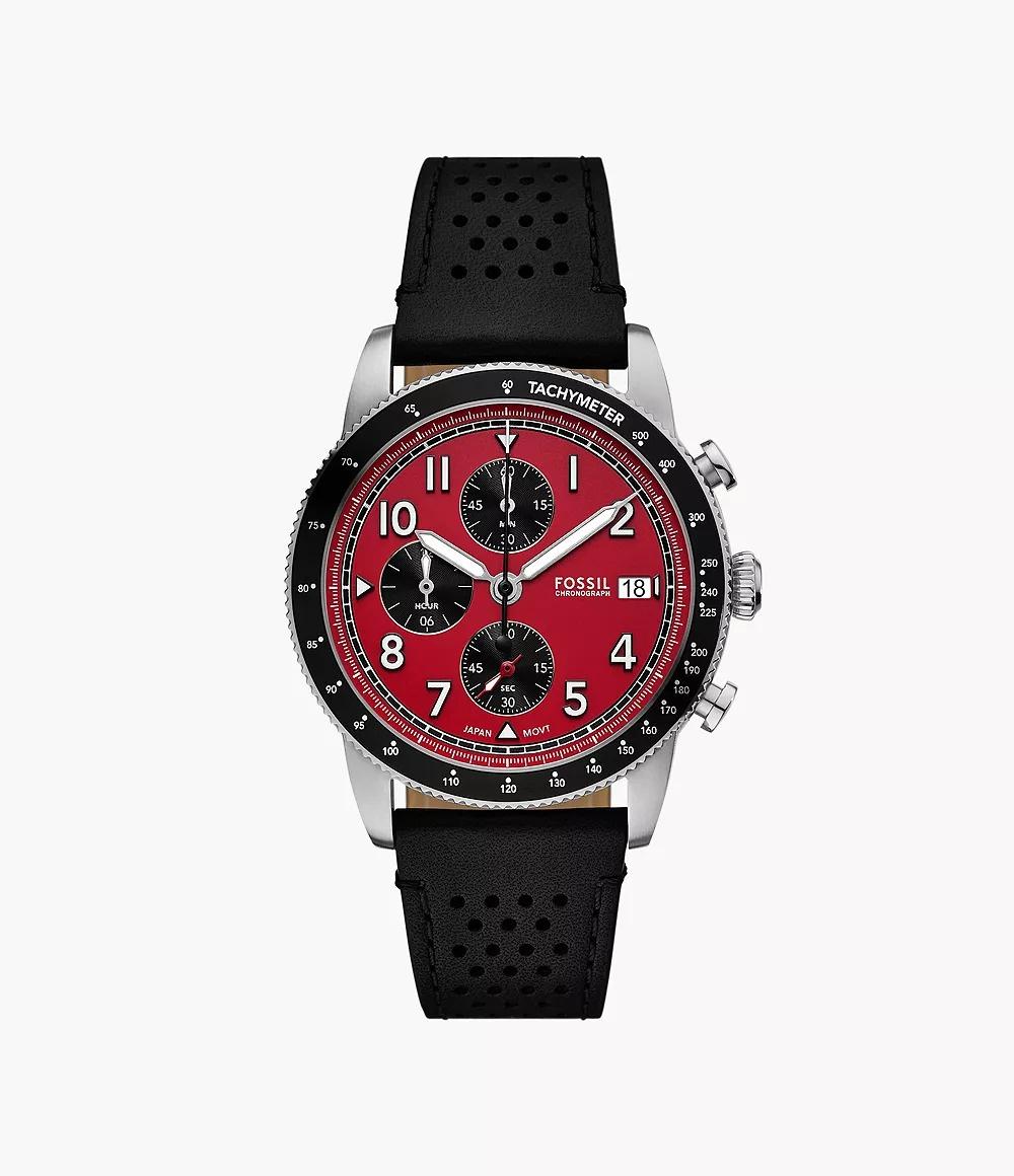 Reloj hombre boda: reloj con esfera en color rojo, de Fossil