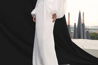 vestidos de novia para mujeres maduras: conm anga abullonada