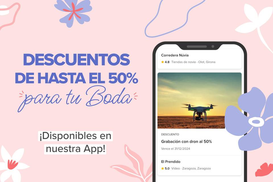 App de Bodas.net con descuentos para la boda de hasta el 50%
