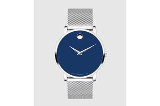 Reloj Movado de hombre con original esfera azul