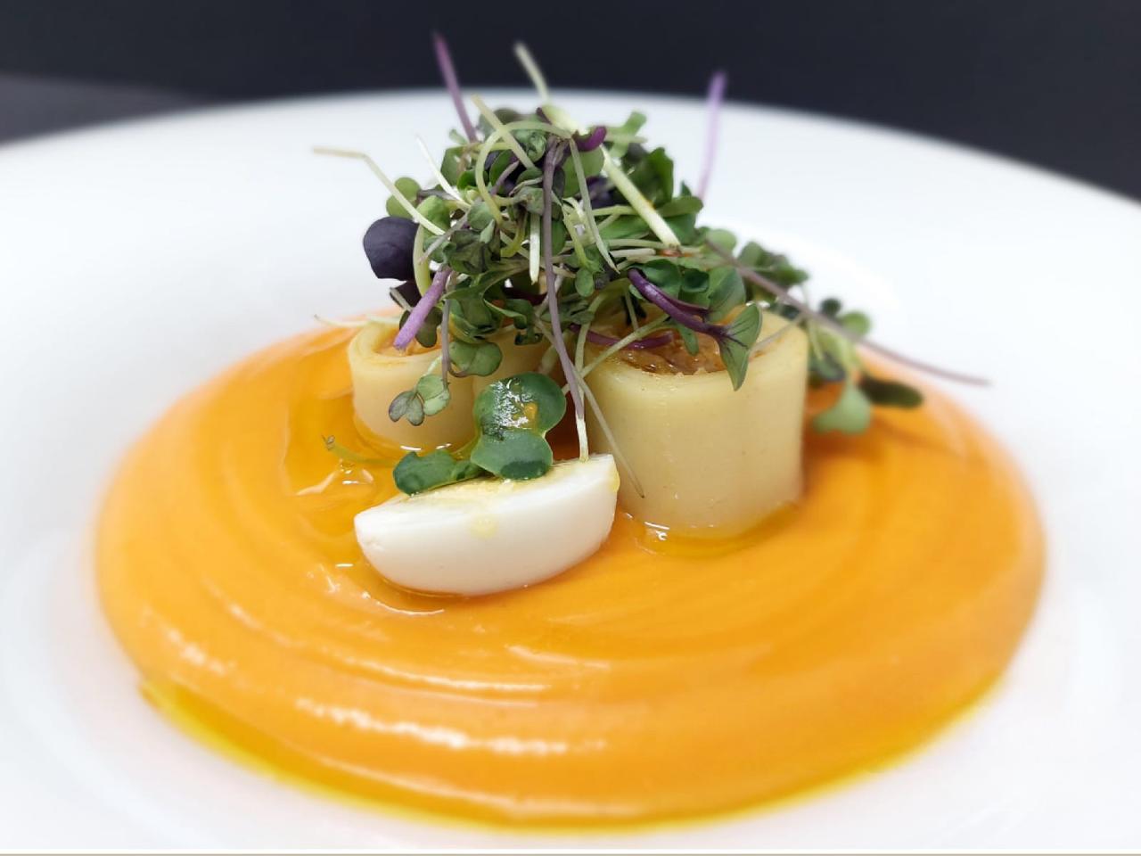 Crema de calabaza con puerro de Finca la Losilla