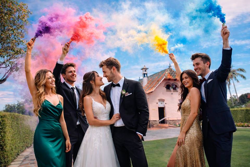 Bengalas de humo para bodas