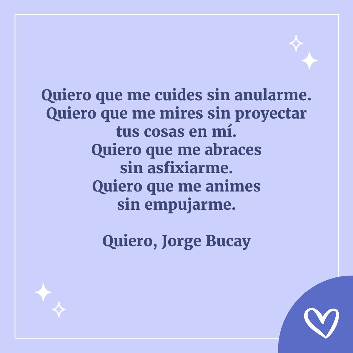 Poemas para bodas: Quiero, de Jorge Bucay