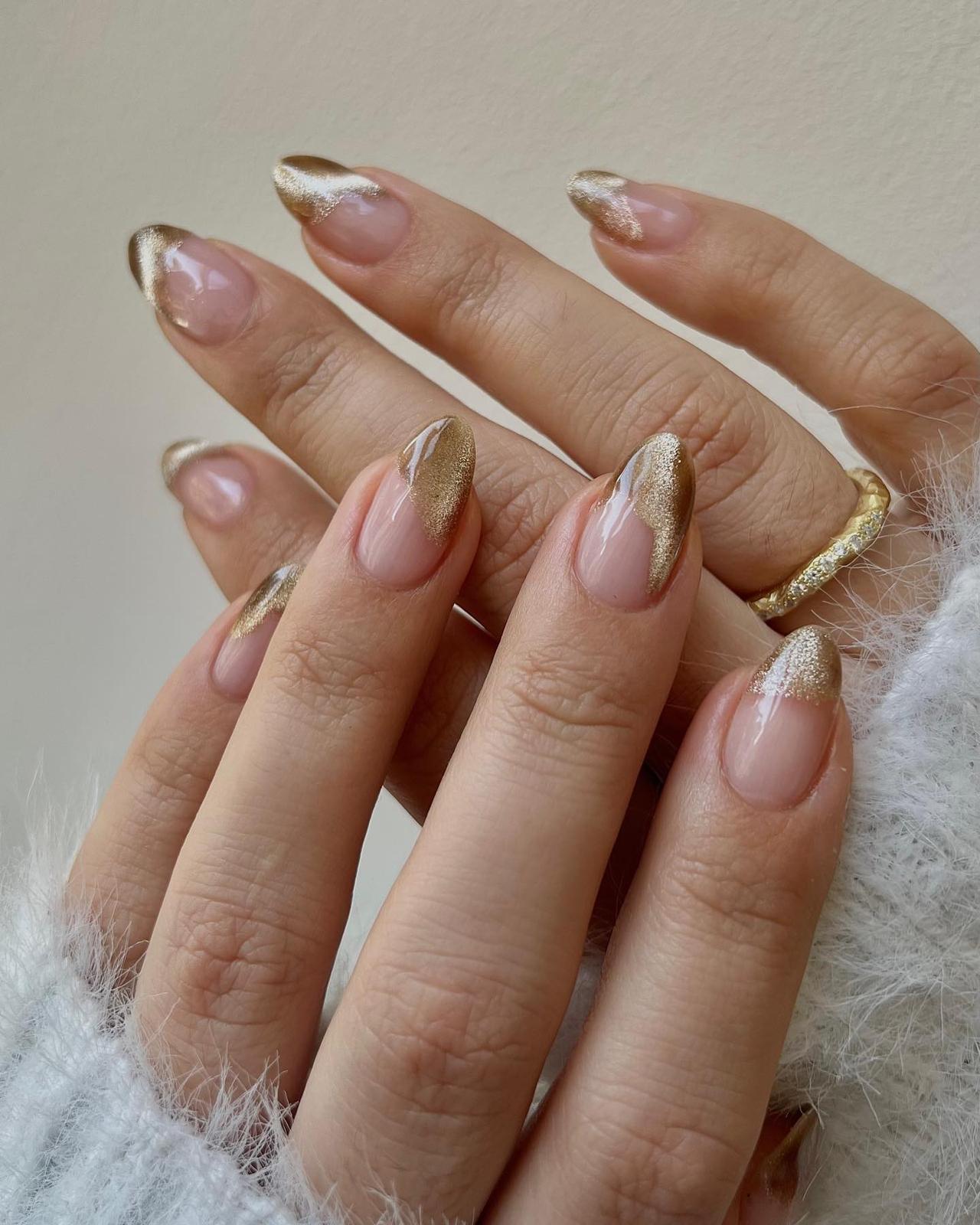 Manicura cat eye en versión francesa swaknails