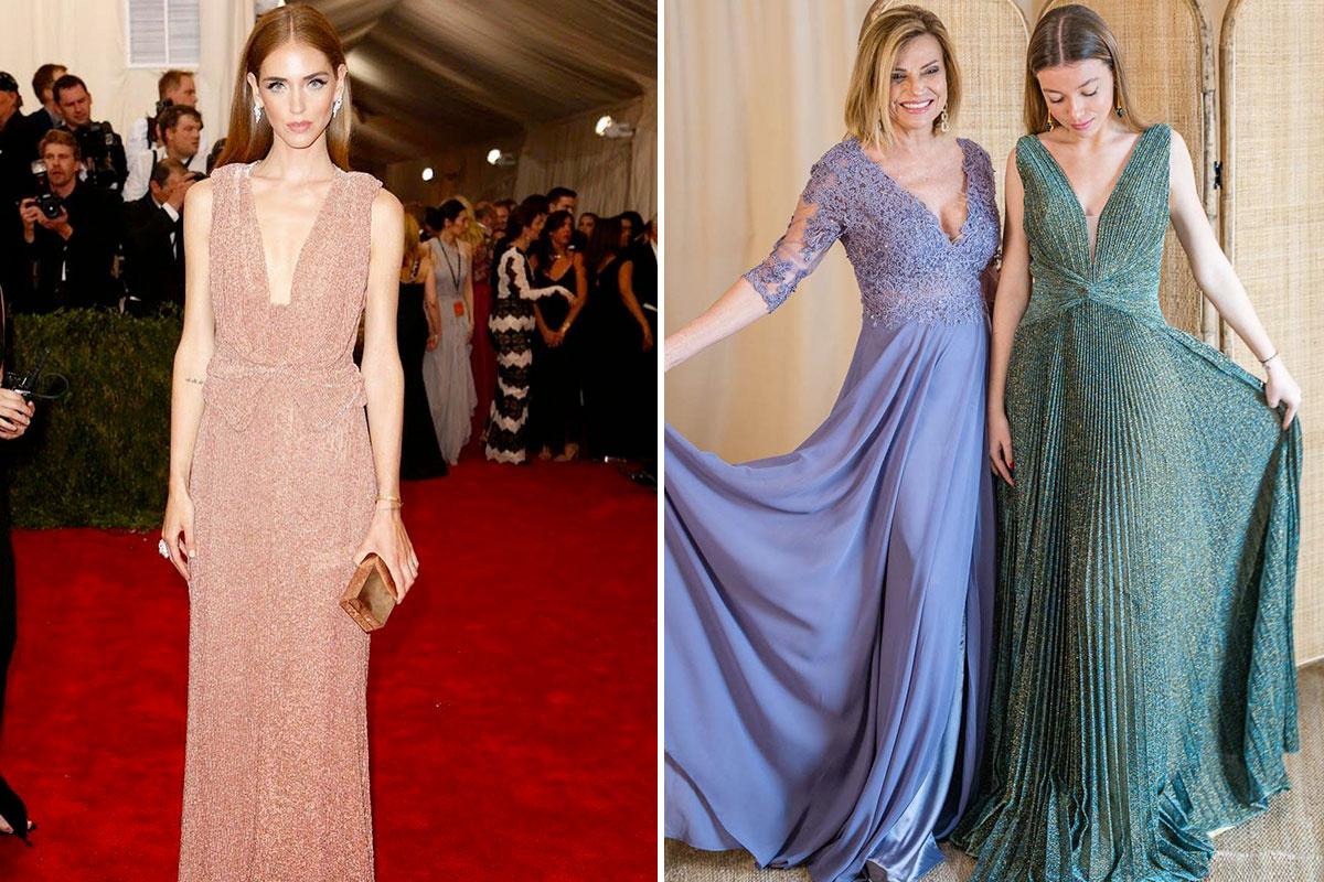 Vestido de fiesta con escote en V y brillos