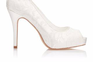 Zapatos de novia vintage de tipo peep toe