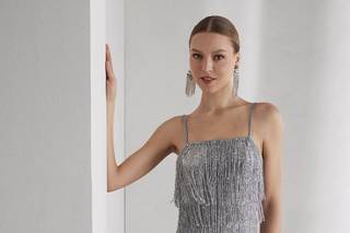 Vestidos de fiesta cortos con flecos estilo años 20