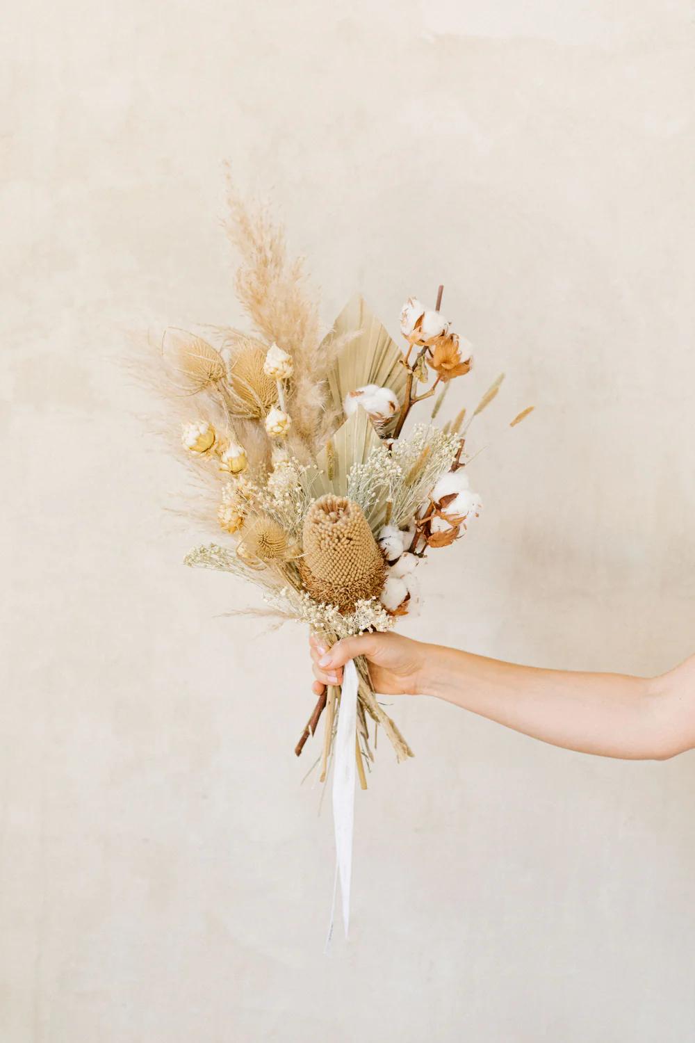 Flores de algodón para regalo de bodas de algodón