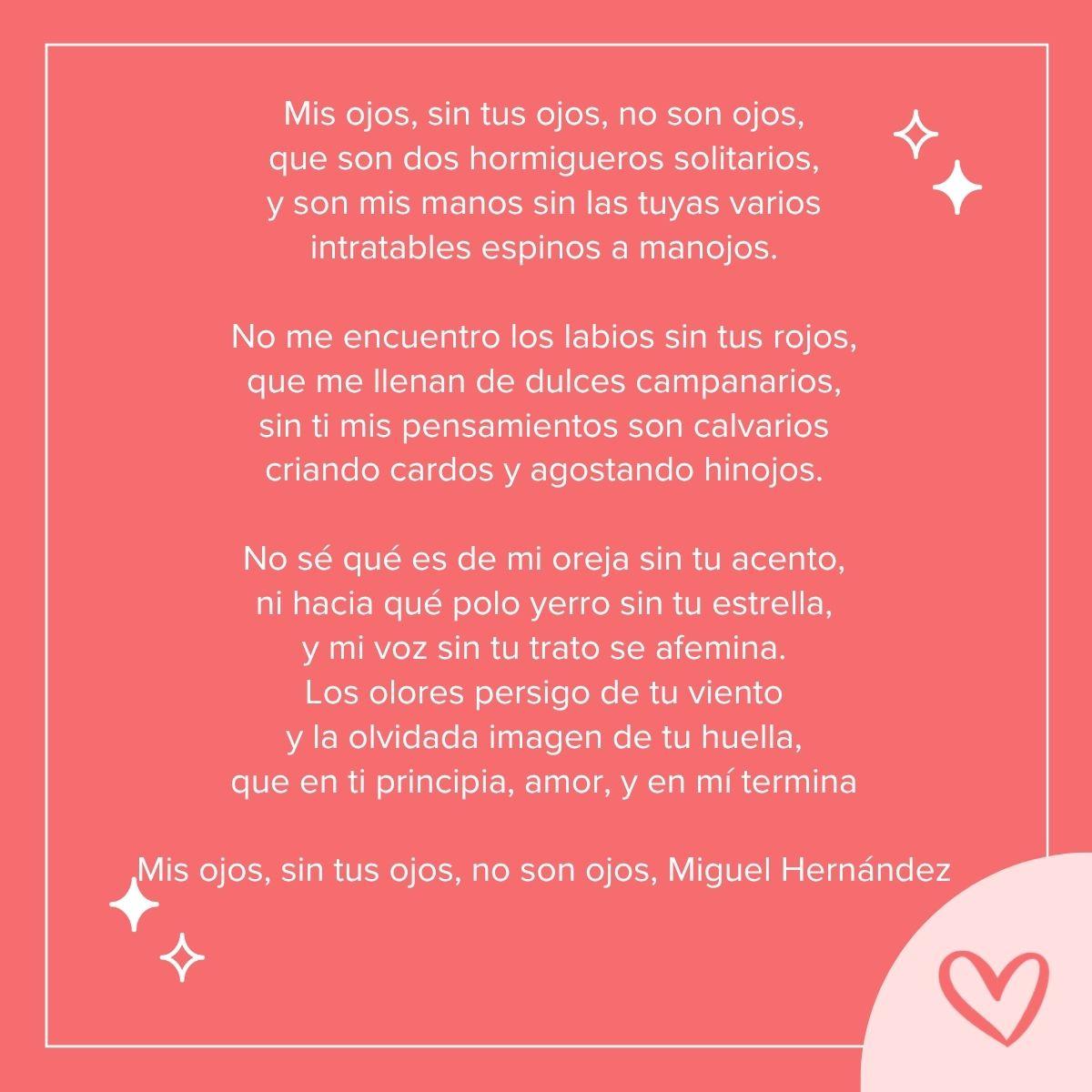 Poema para boda de Miguel Hernández