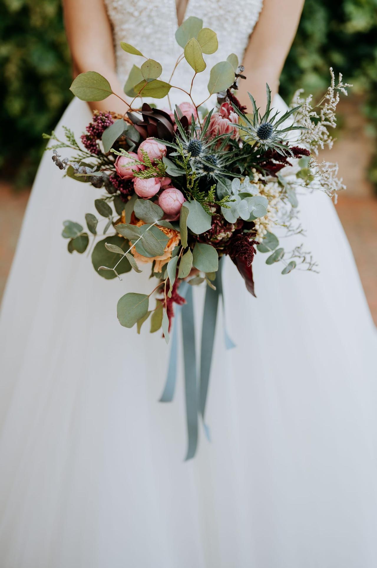 Ramos novia originales con flores preservadas