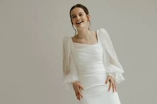 Vestidos de novia manga larga elegantes y con transparencias