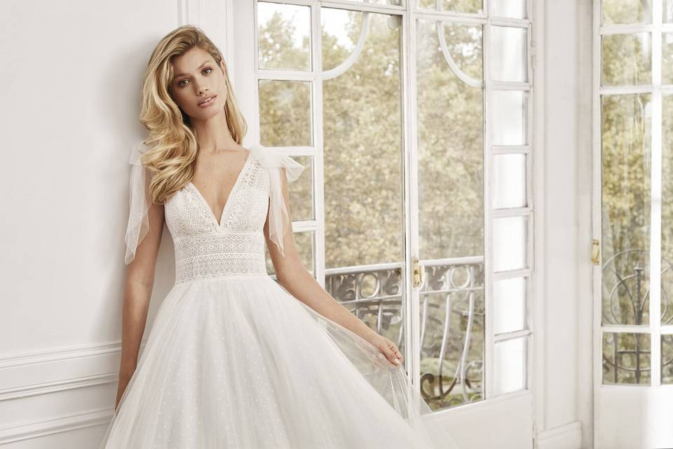 Vestidos novia aire online barcelona 2020