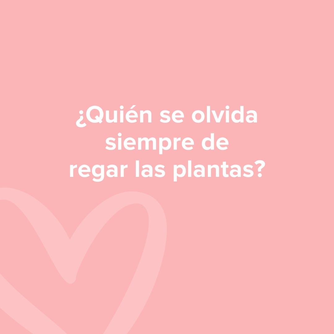 Preguntas para parejas juego: ¿Quién se olvida siempre de regar las plantas?
