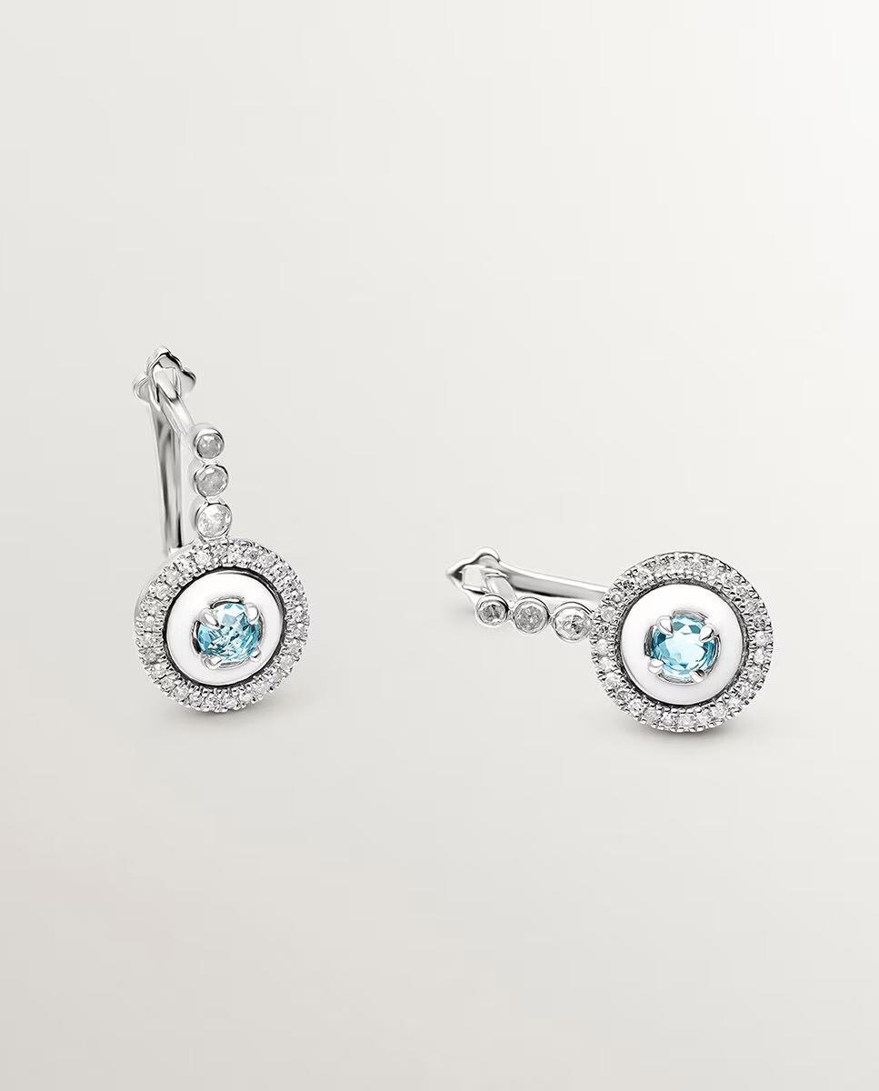 Pendientes de Aristocrazy con topacio y diamantes