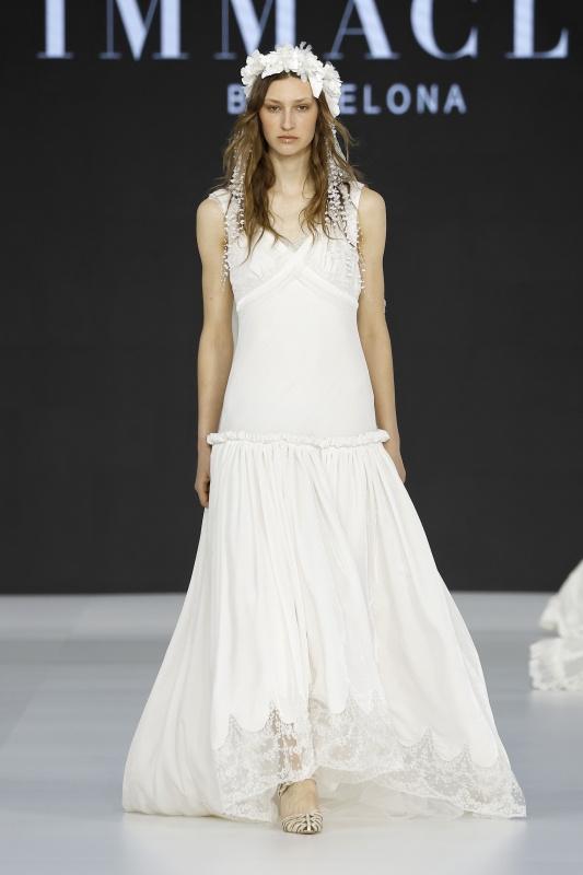 vestido de novia cintura baja