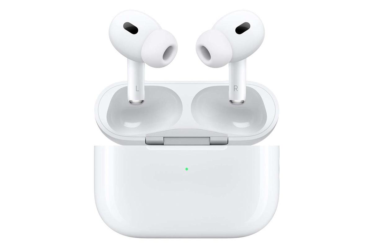 Auriculares de botón blancos de Apple