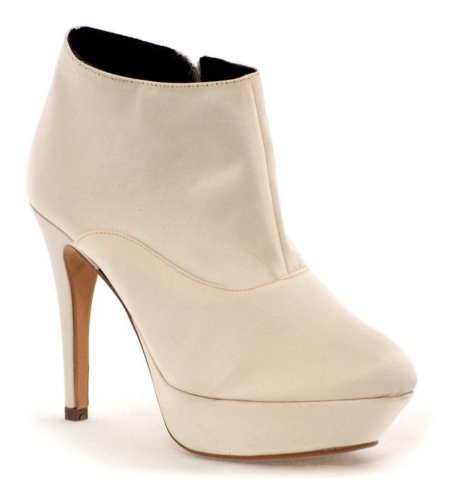 Botines novia invierno en color beige