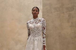 Vestidos de novia manga larga elegantes, con mucho encaje
