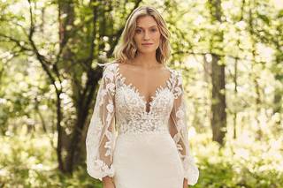 Vestidos de novia manga larga con transparencias