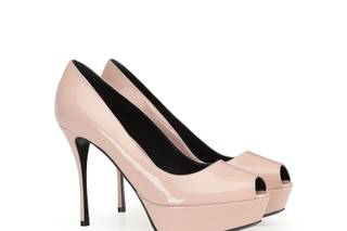 Zapatos de novia de colores: ppep toes en rosa palo con interior de color negro