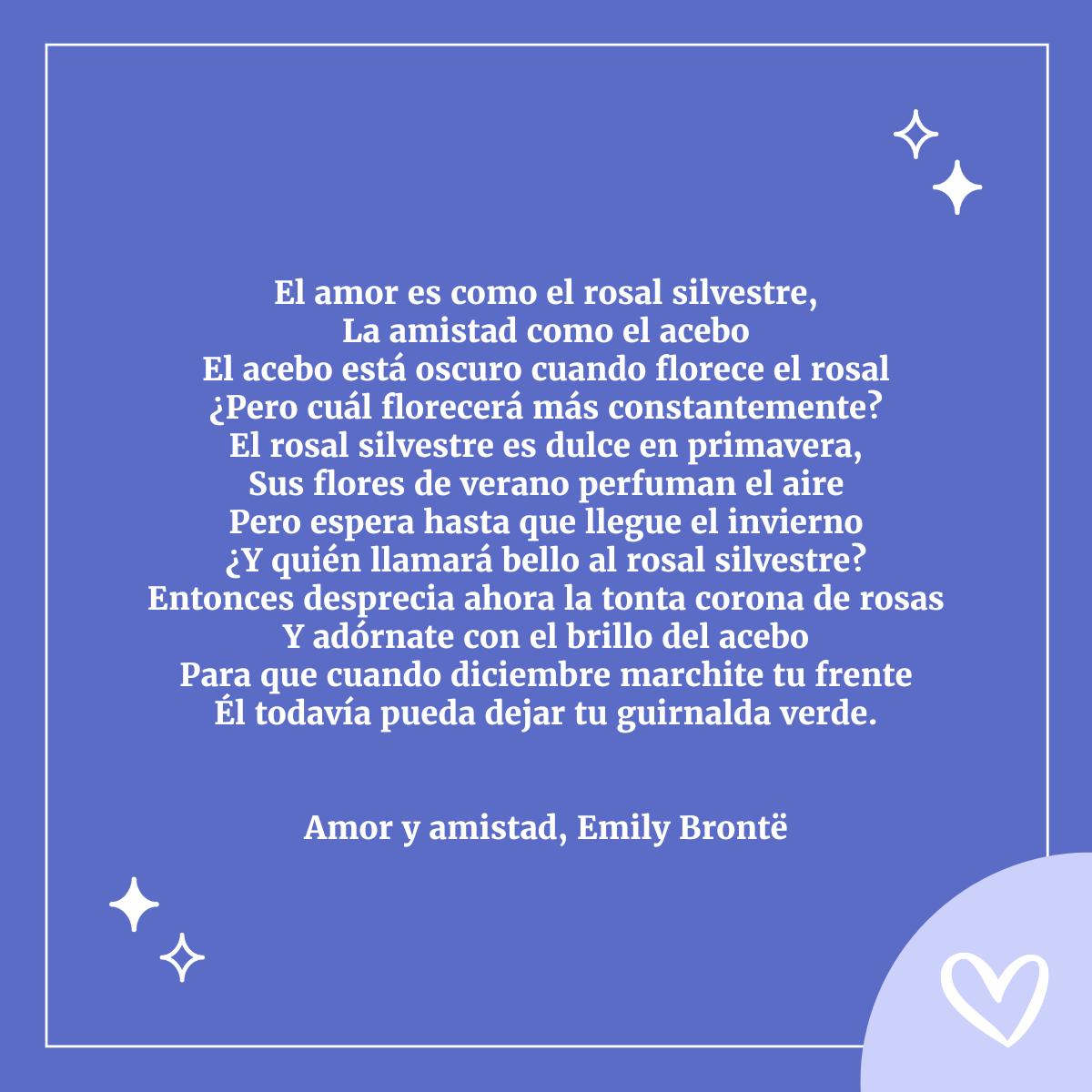 Poemas para bodas: Amor y amistad, de Emily Brontë