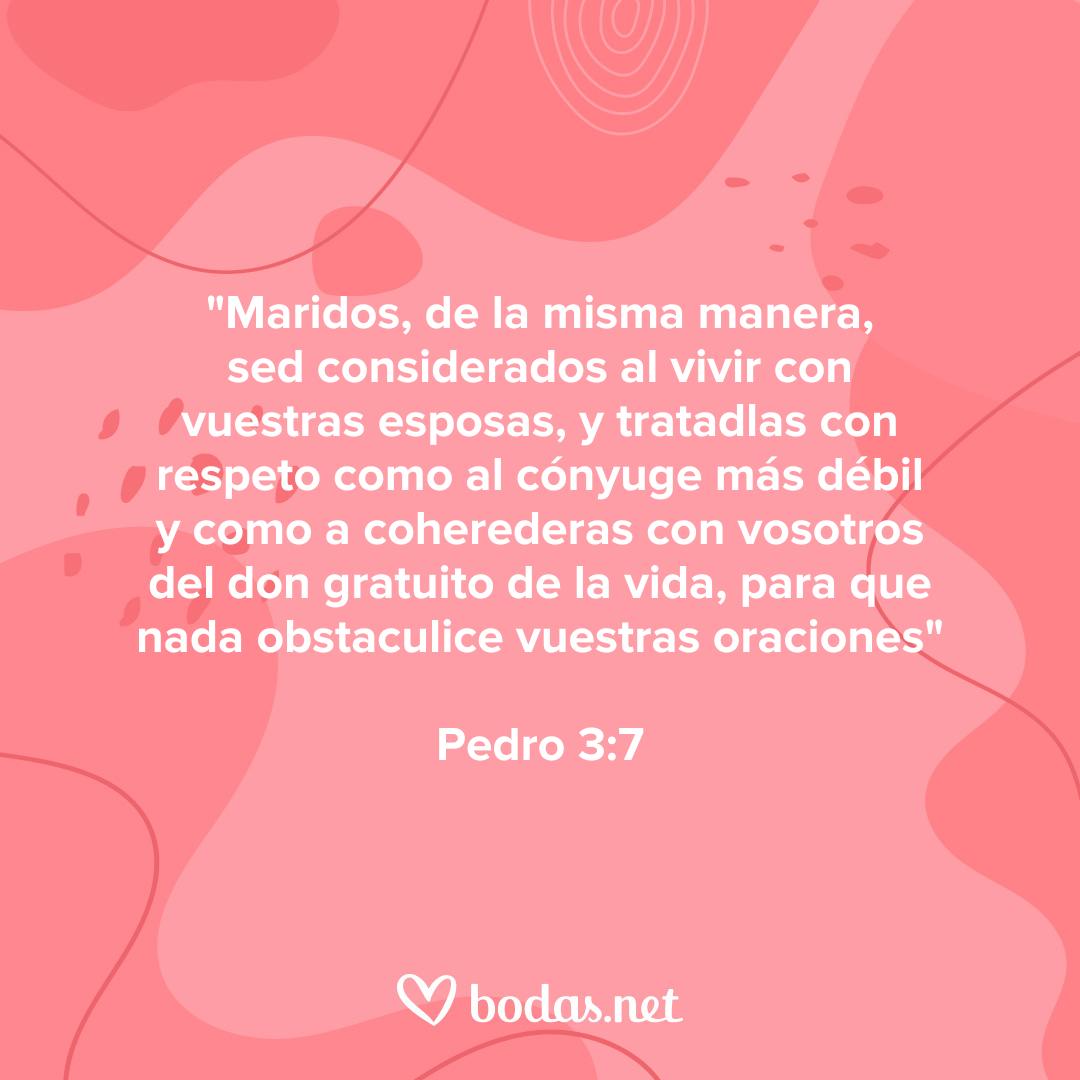 Versículos de la Biblia de amor: Pedro 3:7