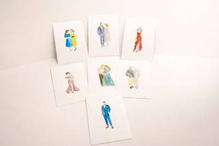 Live paint: diferentes ilustraciones de parejas, con los nombres de cada una de ellas