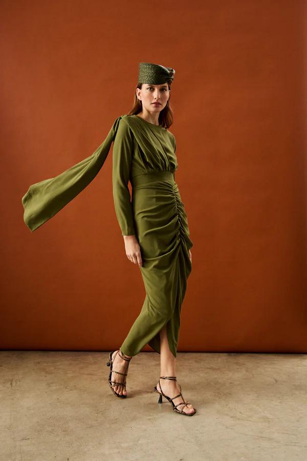 Vestido con drapeados de Vogana