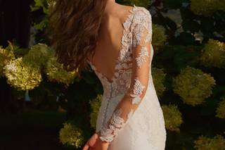 Vestido de novia de manga larga con tattoo lace