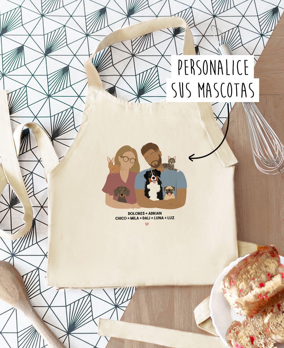 Delantales personalizados para regalo de bodas de algodón