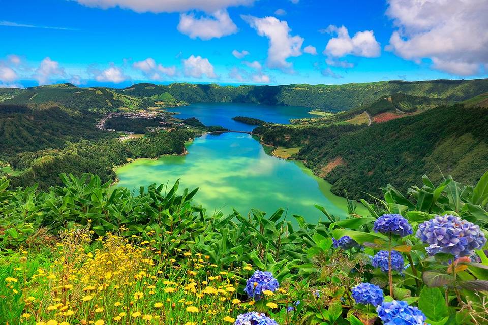 Lago de las 7 Ciudades en las islas Azores