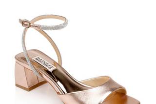 Zapato novia sandalia oro rosa
