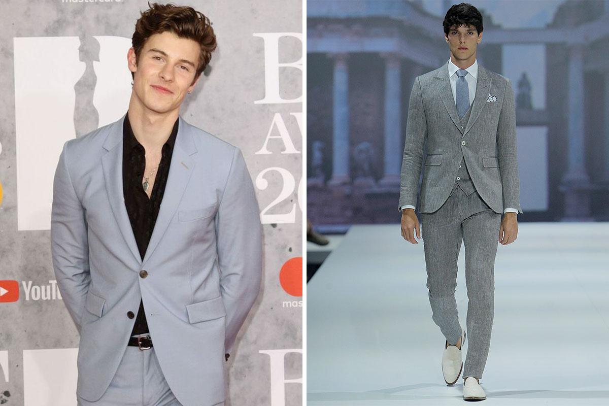 Traje gris claro con camisa