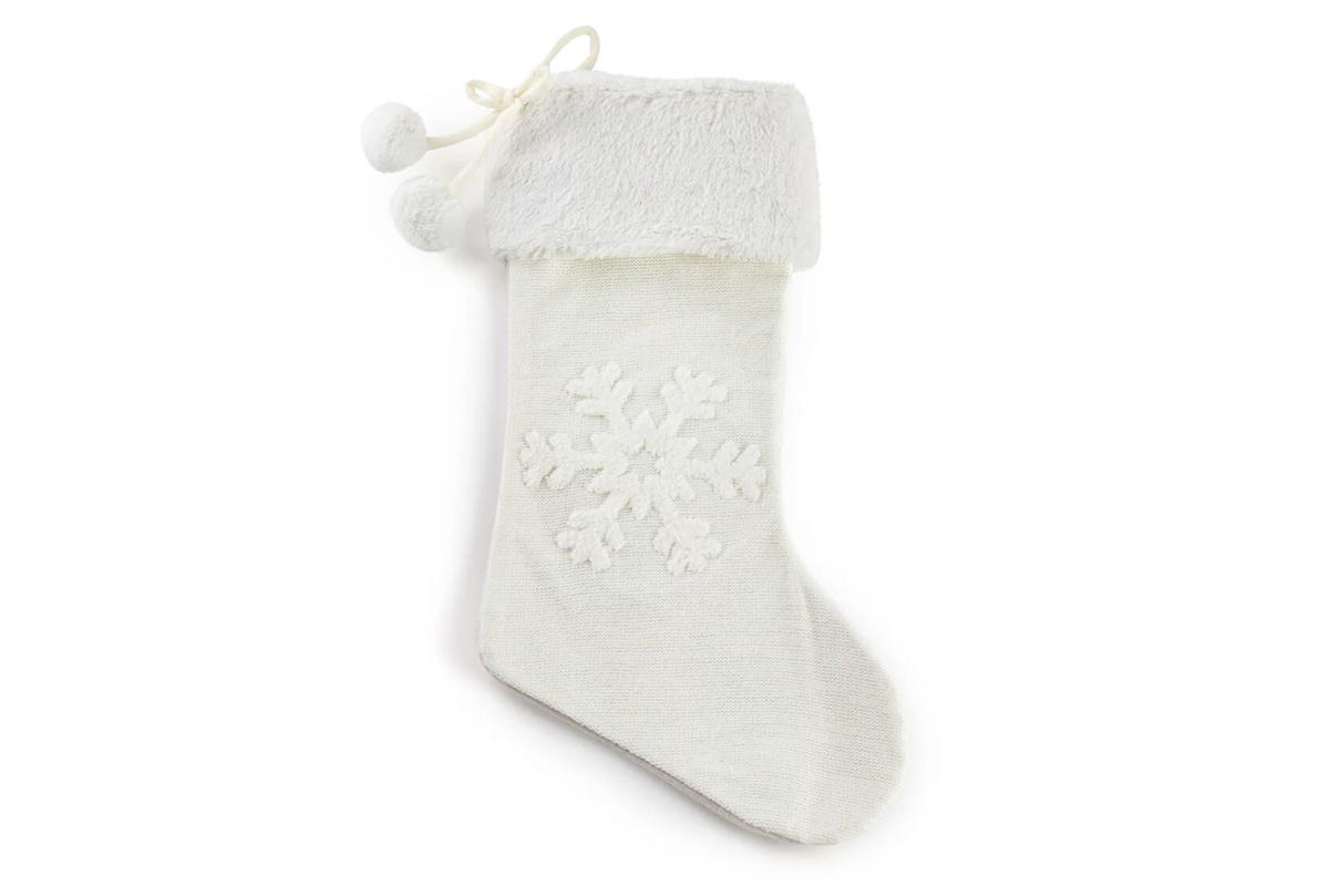 Calcetín de Navidad en color blanco, perfecto para colgar
