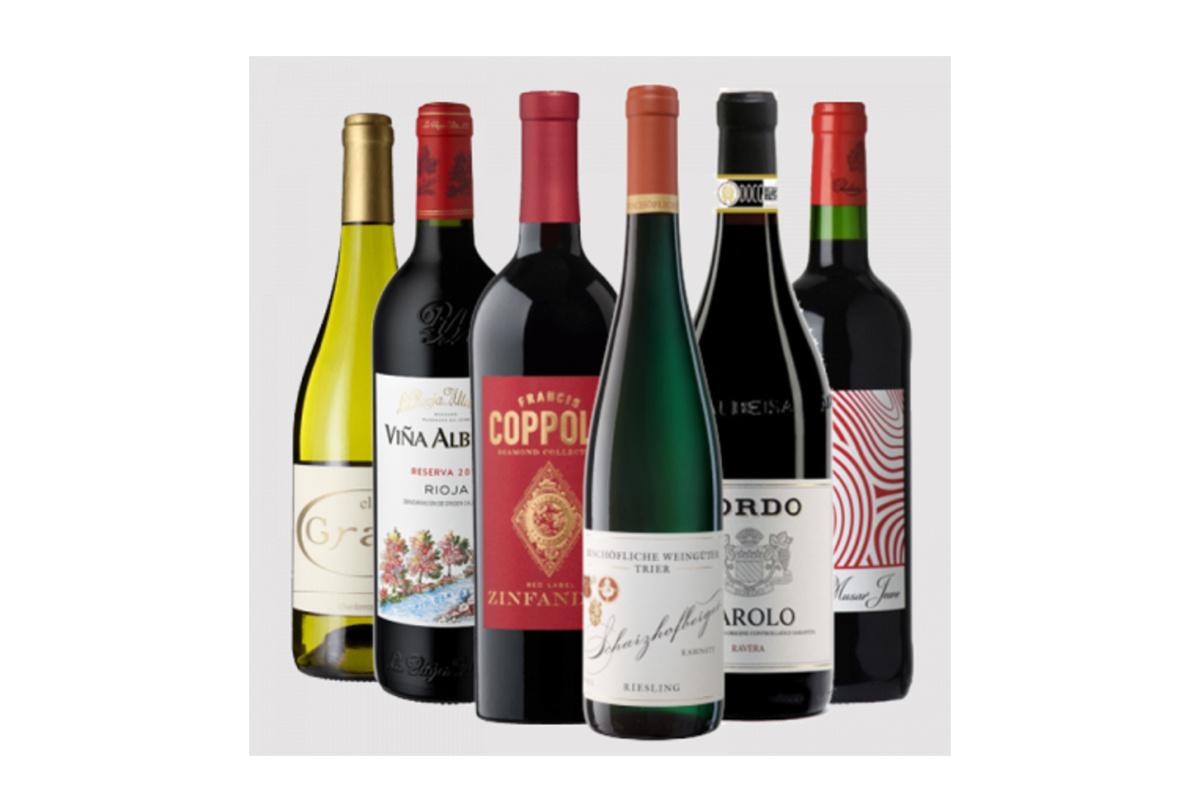 Pack de vinos del mundo procedentes de Italia, España, Portugal, Australia y Argentina