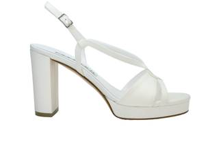 Zapato novia blanco tiras