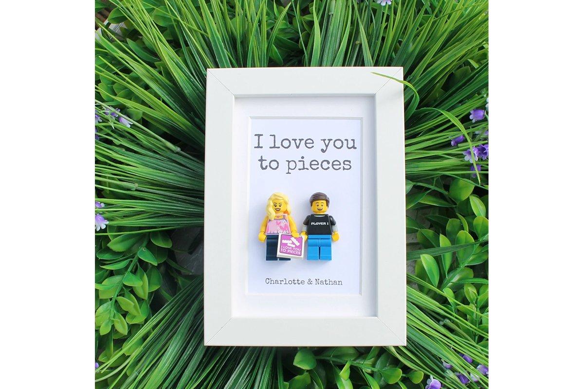 Minifiguras LEGO® enamorados personalizadas San Valentín
