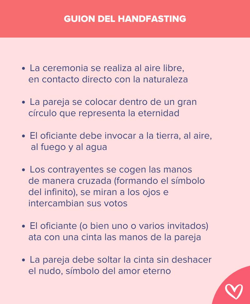 Handfasting: guion de la ceremonia del handfasting