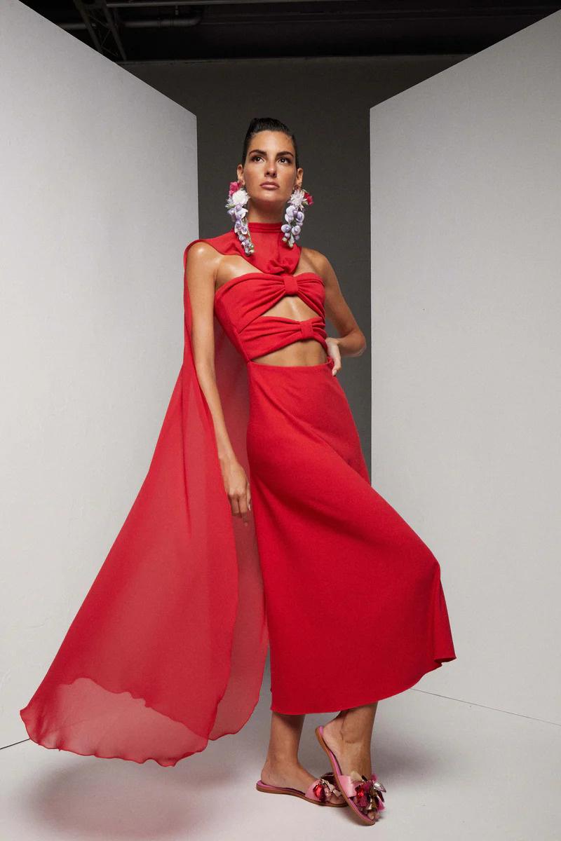 Vestido de invitiada cut out de Alicia Rueda