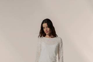 vestidos de novia para mujeres maduras: drapeado