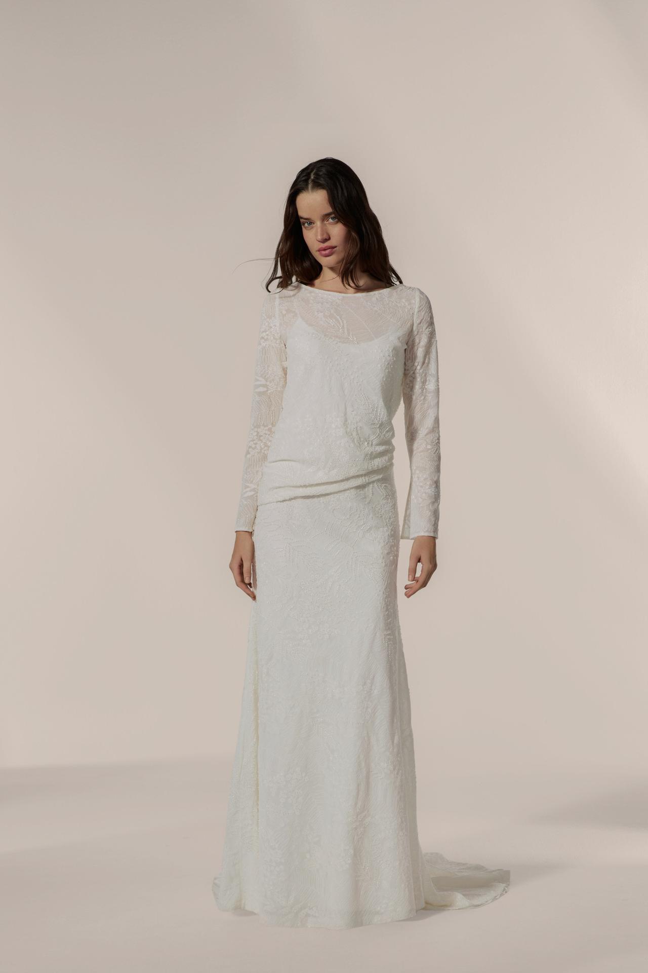 vestidos de novia para mujeres maduras: drapeado
