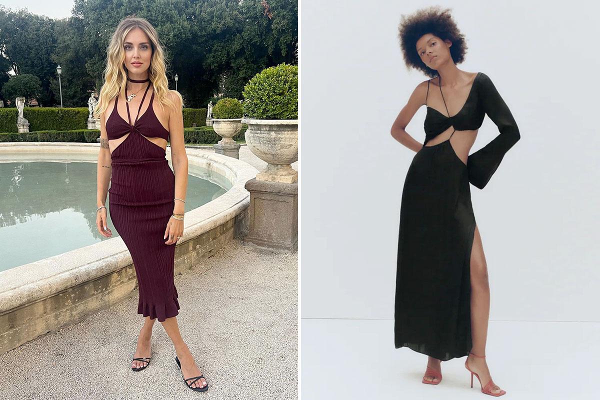 Vestido de fiesta midi con detalles cut-out