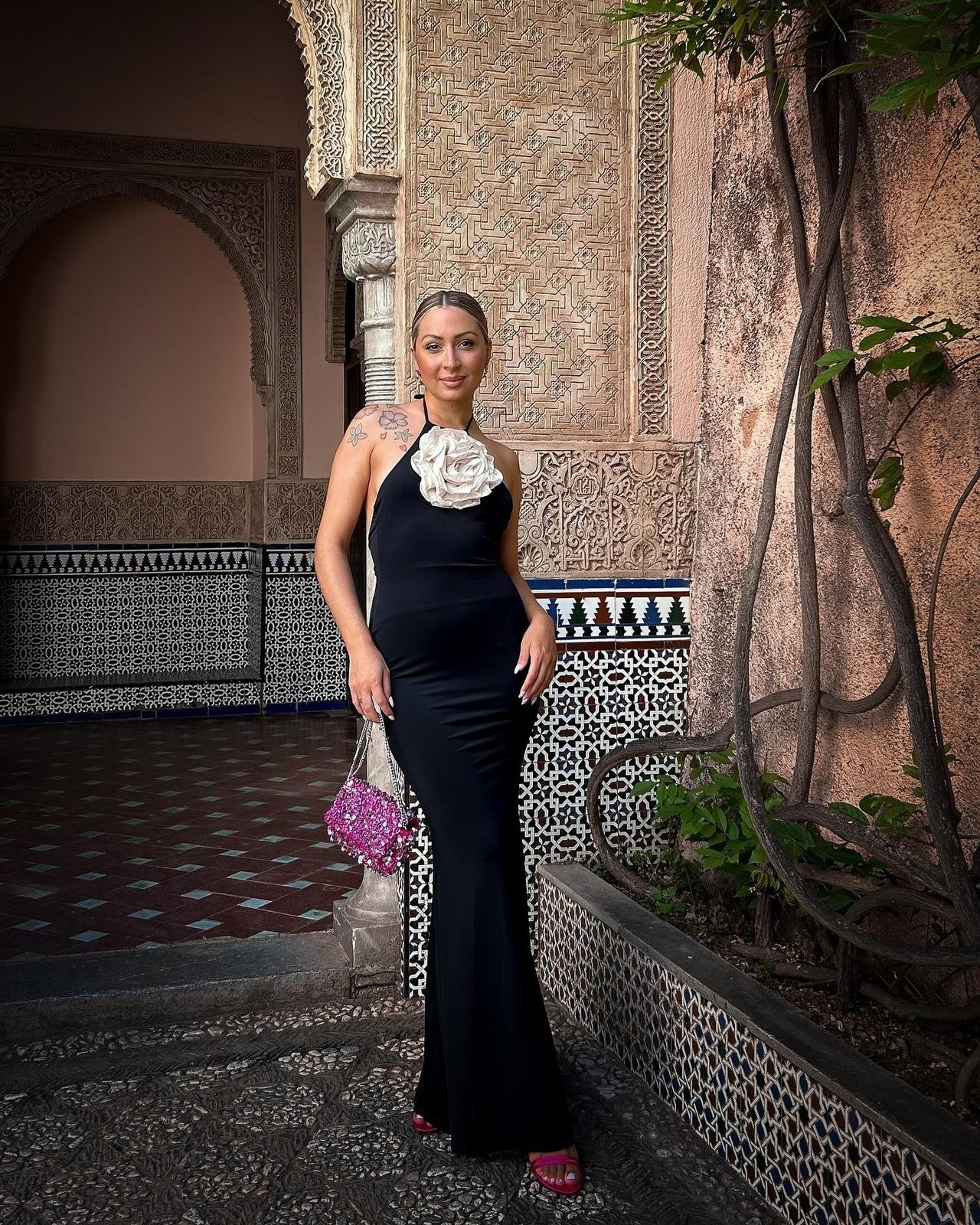 vestidos de boda invitada de cuello halter
