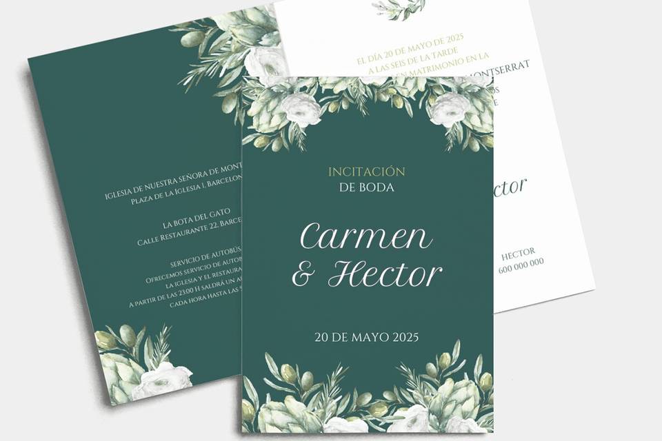 Estas son las invitaciones de boda más bonitas... ¡en un color eco-friendly!