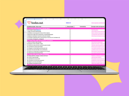 Plantilla excel para organizar la boda: todas las tareas mes a mes