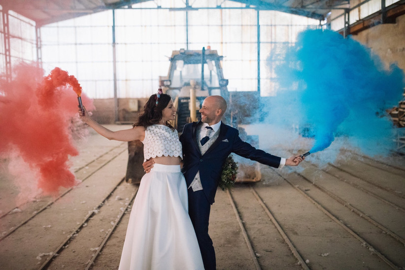 Bengalas De Humo Para Bodas A Todo Color