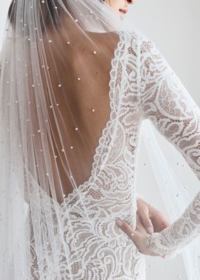 pearly long veil, Grace Loves Lace