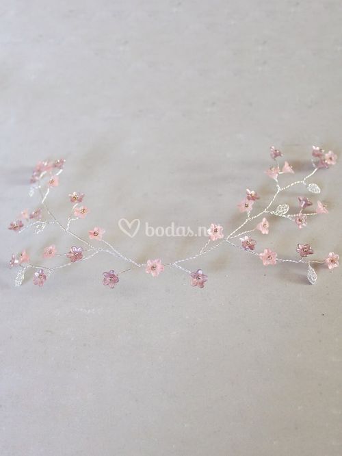 TOCADO CHERRY BLOSSOM, Hilos de Plata